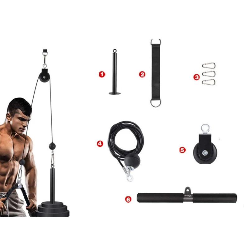 

Шкивная веревка «сделай сам», высокопрочный Трицепс для тренировок по мышцам, домашний комплект для фитнеса, тренировочное приспособление,...