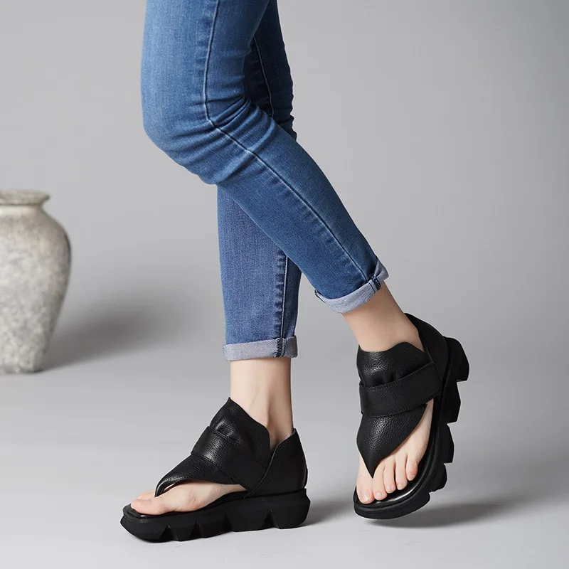 Женские кожаные сандалии летние на высоком каблуке 5 см повседневная обувь из