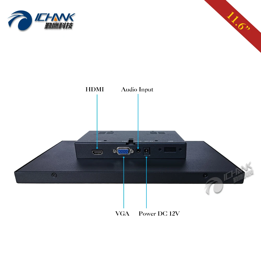 ZB116TN-253/11," 12" дюймов 16:9 широкоформатный 1920x1080p FullView HDMI VGA встроенный динамик промышленный ЖК-экран ПК МОНИТОР дисплей