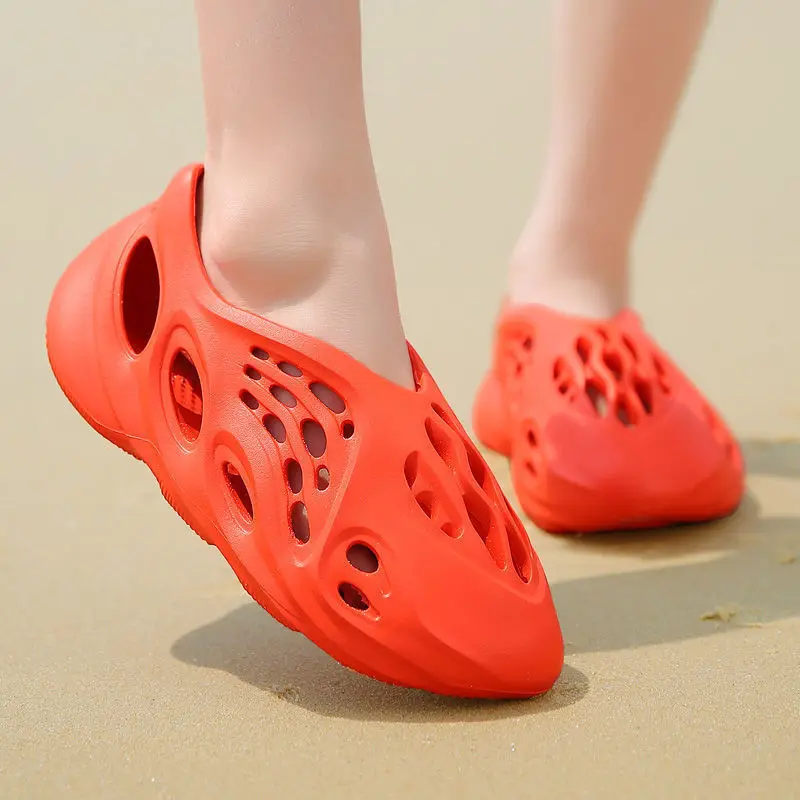 

Toddler Girl Boy Sandals Unisex EVA Summer Children Sandals Hollow Cutout Slip on Beach Comfortable Soft Anti-Slip Kids Shoes