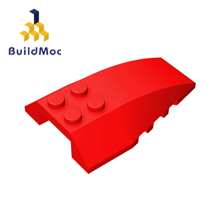 BuildMOC совместимые сборы частицы 43712 Клин 6x4 для строительных блоков детали сделай