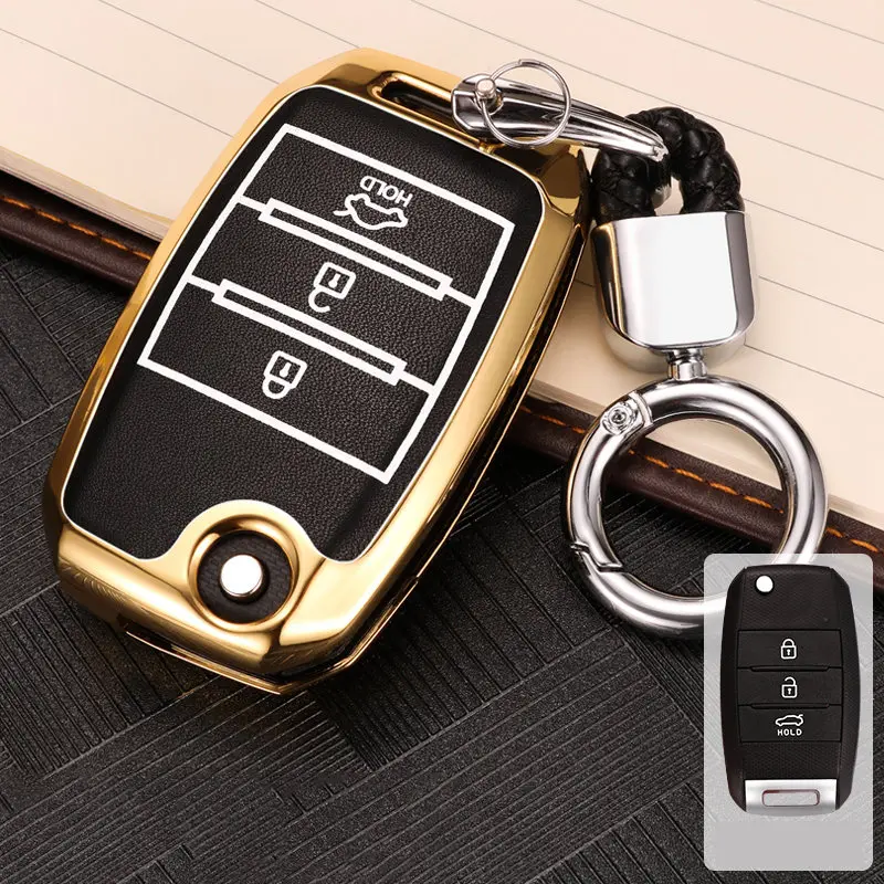 Новый Прочный светящийся чехол из цинкового сплава для автомобильного ключа Kia