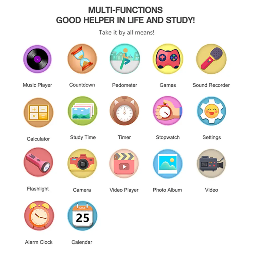 

New Y90 Children'S Watch LBS SOS Camera Child Smart Watch Game Music Multi Dial Kids Gift For IOS Android Smartwatch Flashlight