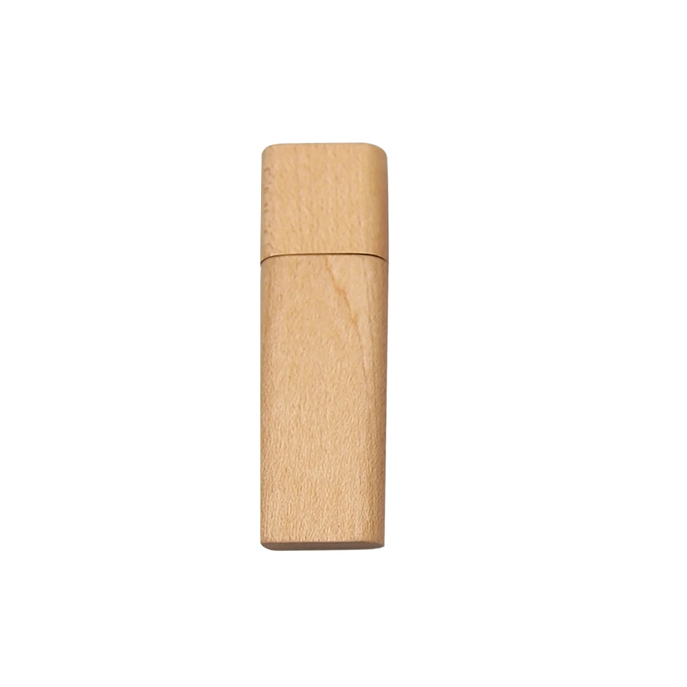 Maple USB 2.0 Wooden USB Flash Drive 2.0 USB Pendrive 4GB 8GB 16GB 32GB Memory Stick Pen Drive U Disk Custom Logo Wedding Gifts Photography - Color: Maple USB 2.0