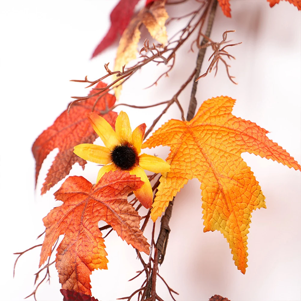 Окно осенние листья гирлянда Искусственный Кленовый лист искусственная