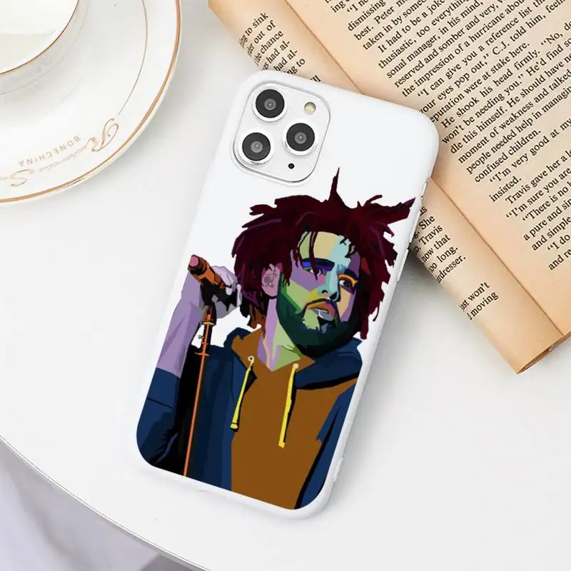 

Y61 Rapper J. Cole Phone Case Candy Color White for iPhone 11 pro XS MAX 8 7 6 6S Plus X 5S SE 2020 XR