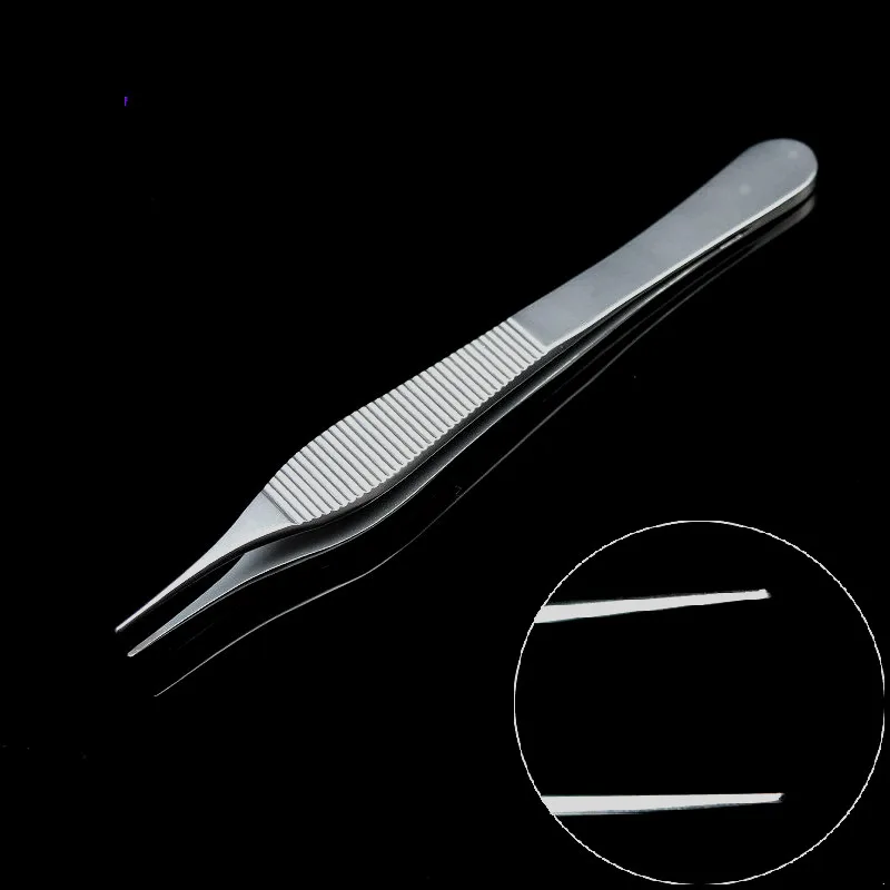 Адсон щипцы Нержавеющая сталь Пластик хирургические пинцеты 12 см ткани