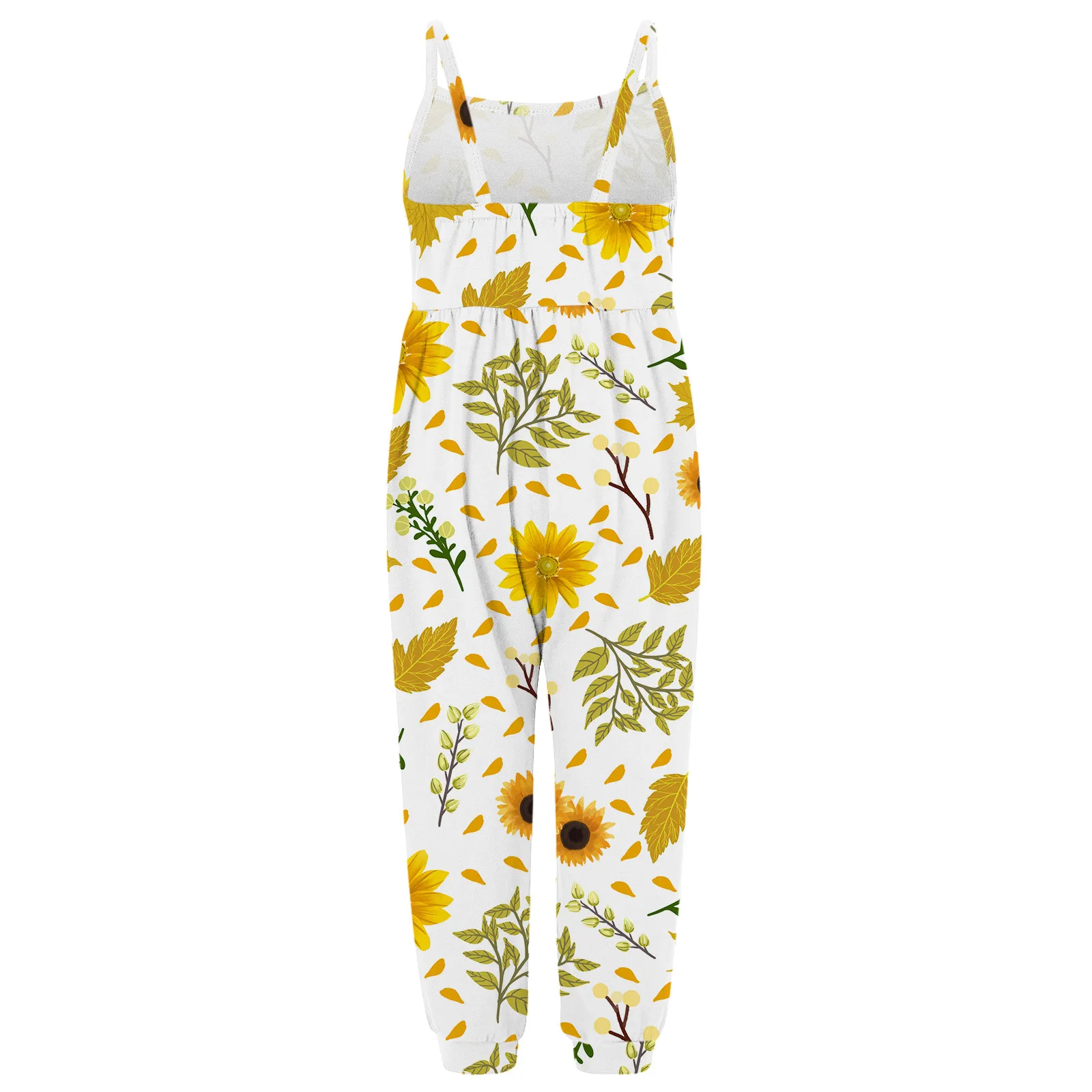 

Baby Girls Sleeveless Romper Flower Floral Print One Piece Strap Romper Jumpsuit Summer Casual Style Toddler Playsuit Pour Bbs