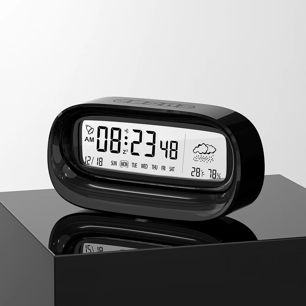 Модные умные электронные часы с ЖК-дисплеем настольные вечный календарь таймер