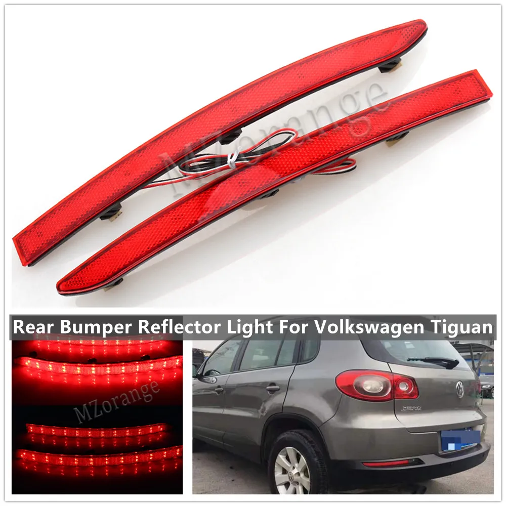 

1 комплект, Светодиодный отражатель для заднего бампера Volkswagen Tiguan 2009 2010 2011 2012 2013 2014 2015, поворотный сигнал, автомобильные аксессуары