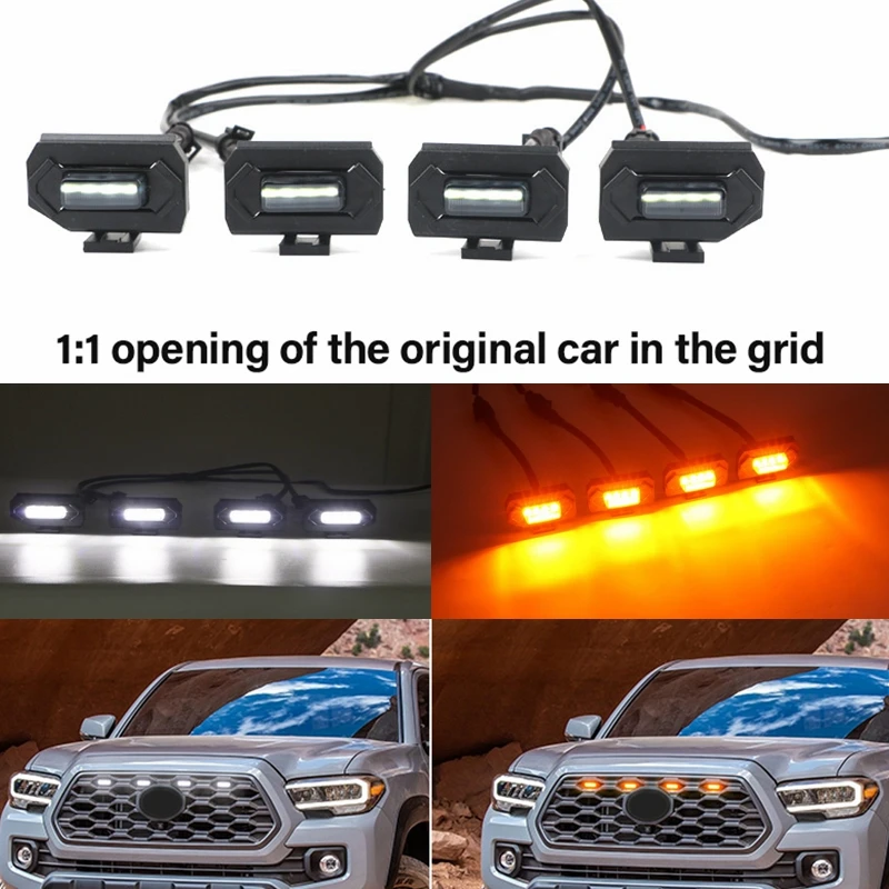 Белый/желтый светодиодная решетка освещения время катания assemblies2020-up для Toyota Tacoma