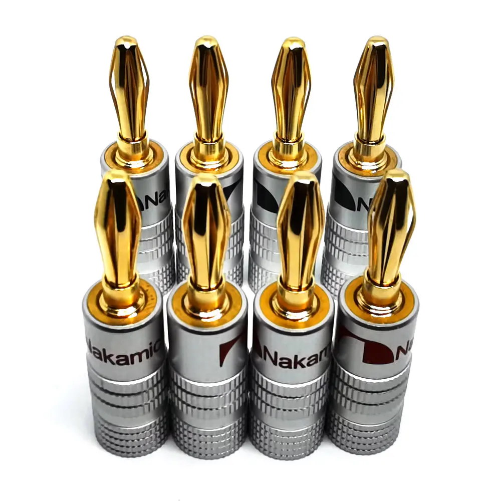 

NEW 24K Gold-Plated Audio Nakamichi Speaker Banana plug connectors 4mm