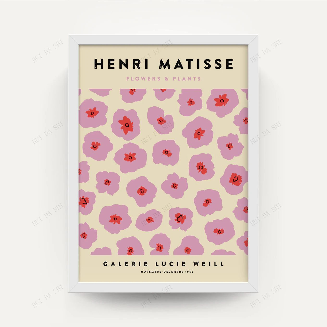 Настенный постер матиссе с изображением розовых цветов цифровая загрузка принт