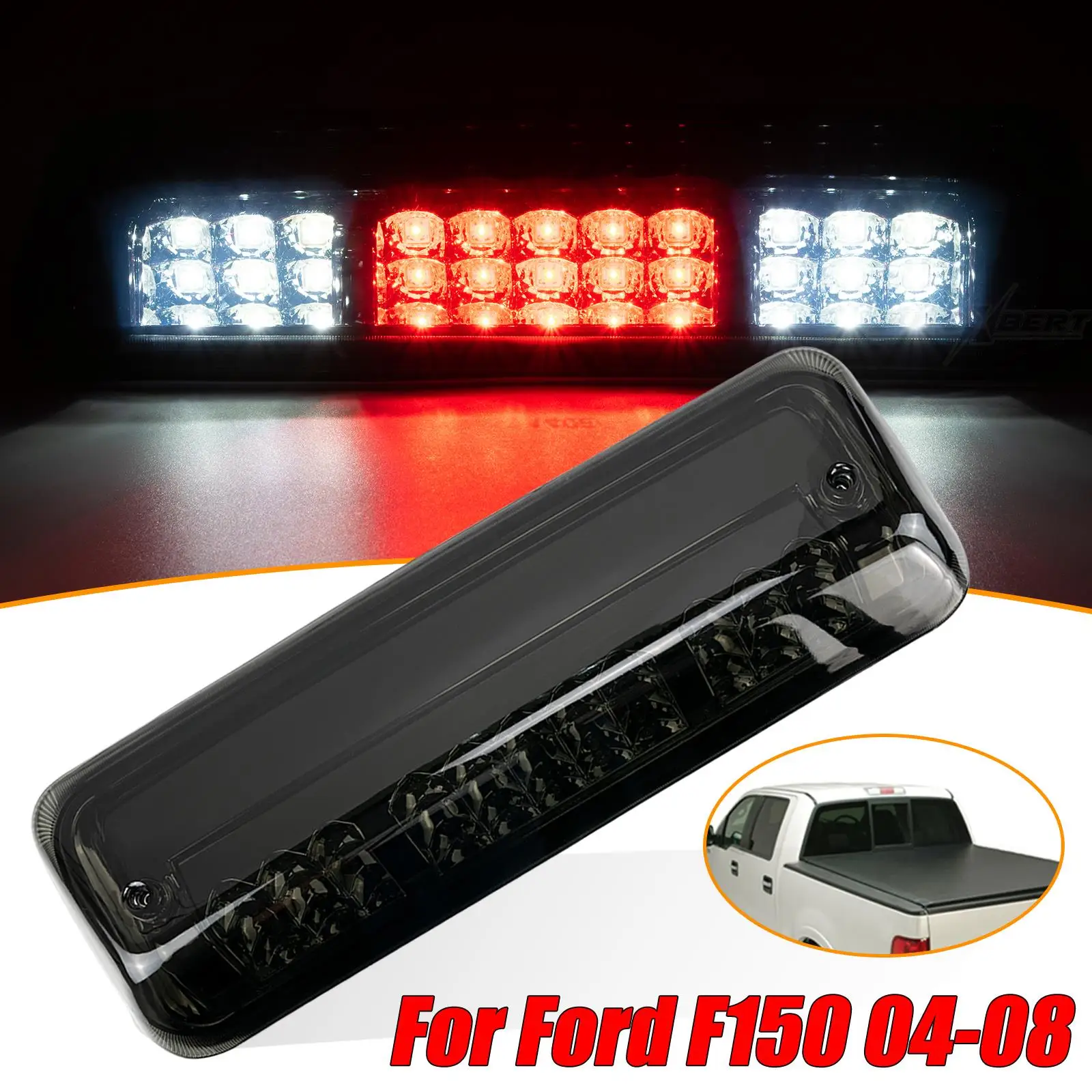 

Smoke LED Third Brake Light 2 Row LED For Ford F150 2004 2005 2006 2007 2008 Explorer 07-10 3rd Brake / Reverse / Cargo Light