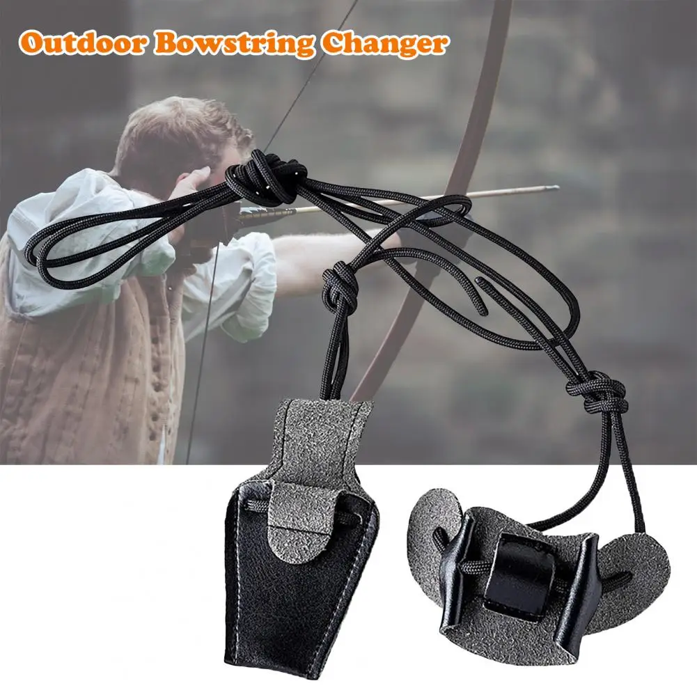

Labor-saving Black Adjustable Bow Winding Rope Changer Archery Accessories