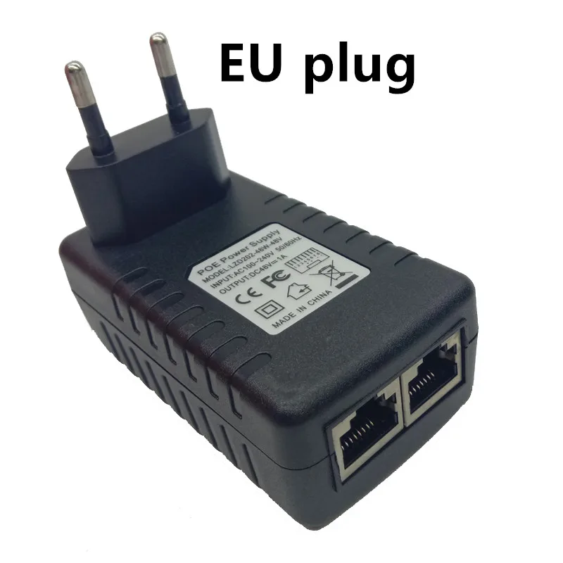 Адаптер питания PoE 24 в 48 0 5 А 1 настенная розетка POE инжектор Ethernet адаптер для IP