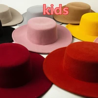 01912 hh3008a autumn winter kids wool 53cm head size fedoras cap children leisure panama hat