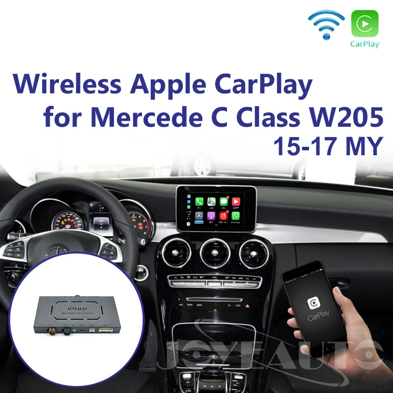 Joyeauto Aftermarket Беспроводной OEM Apple CarPlay Android авто зеркало Дооснащение Mercedes C Класс W205 GLC X253 15-19 NTG5 автомобиль играть