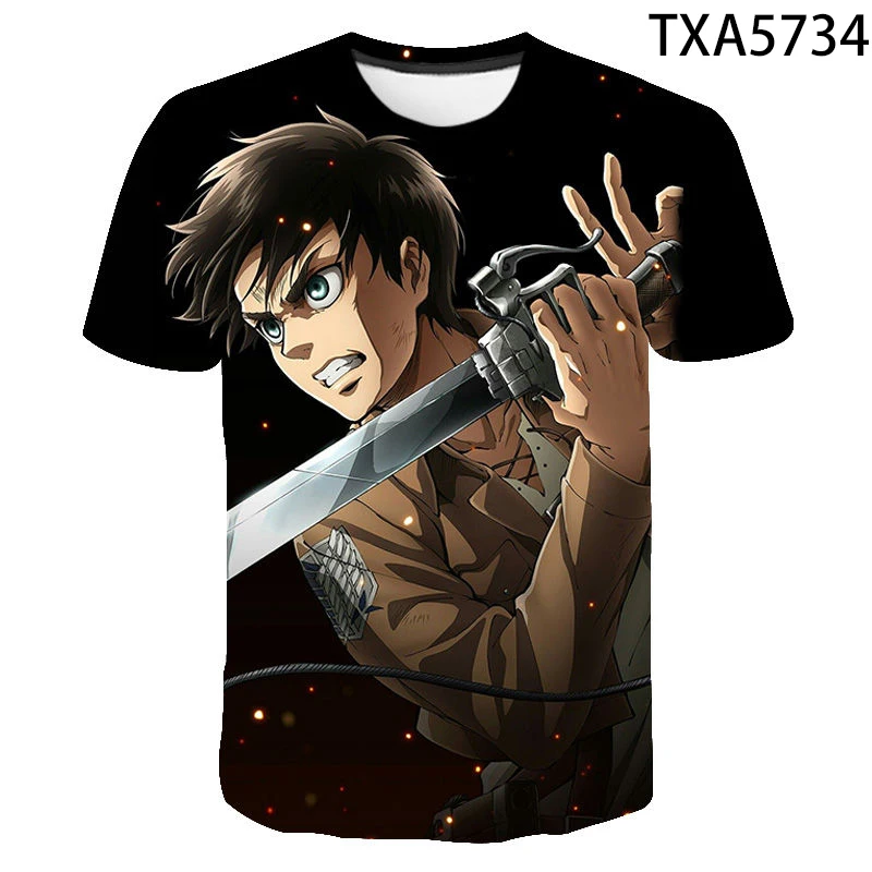 

Summer Men Women Children Movie Attack On Titan 3D T shirt Casual Fashion Streetwear Boy Girl Kids Printed T-shirt Tops Tee