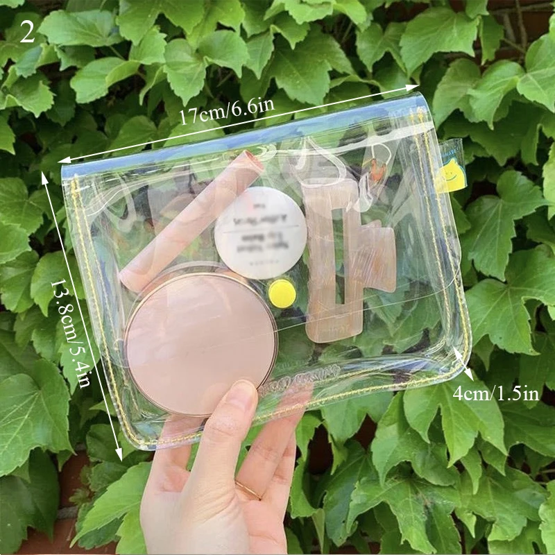 

Fashion Storage Bag INS Transparent Storage Bag Cosmetic Storage Bag PVC Waterproof Storage Bag Korea style Lemon Pencil Case
