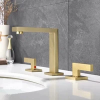 bathroom basin faucet brass sink mixer tap hot cold lavatory crane vessel dual handle bathtub faucet brushed gold chromeblack