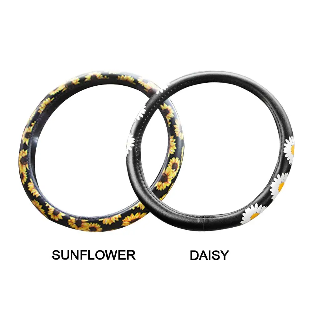 Кожаные аксессуары универсальные 36 см-38 см чехлы для руля автомобиля с