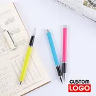 Модная металлическая гелевая ручка с индивидуальным логотипом, надпись с буквами для пар, ручка для подписи, подарок, фоторучка, три цвета на выбор