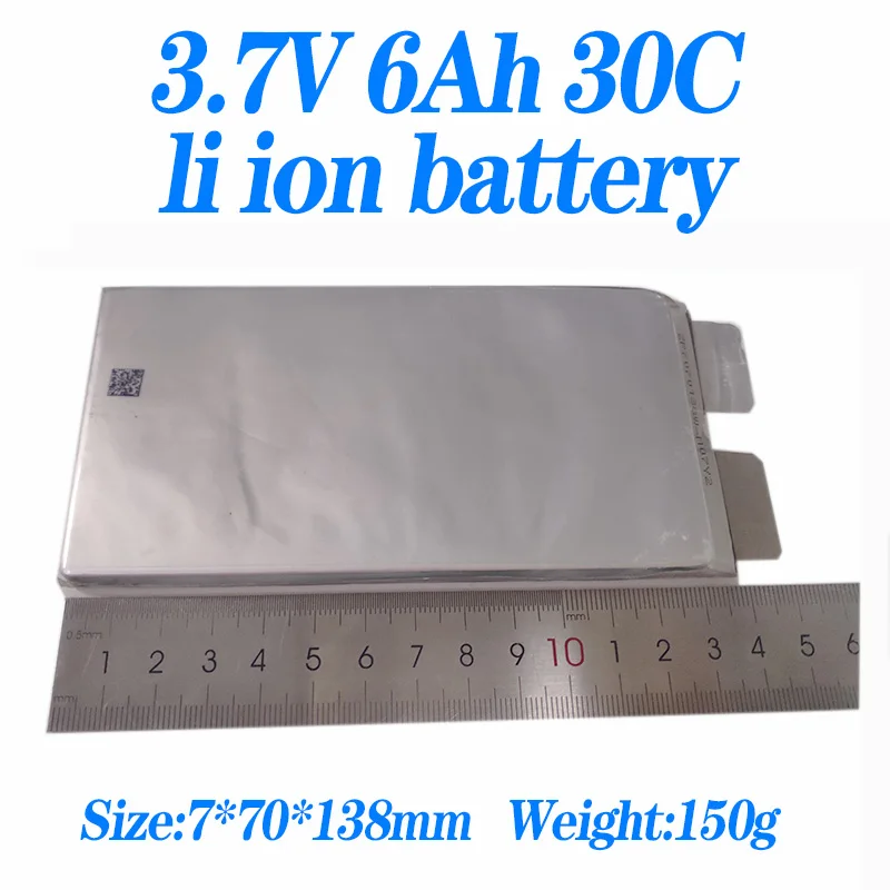 Лития ионный li ion lipo 3 7 v 6Ah аккумуляторная батарея высокой скорости 30C для diy power bank
