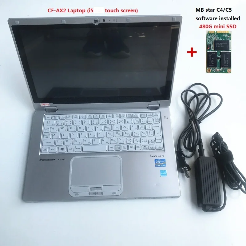 with 480G C4 C5 Сенсорный экран для ноутбука CF-AX2 планшета i5 4G вращающийся на 360 градусов с двумя аккумуляторами - Цвет: with 480G C4 C5