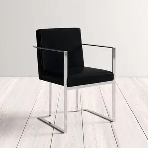 

Модный черный стул, маленький обеденный стол из нержавеющей стали, стул, мебель на заказ, изысканный обеденный стул из нержавеющей стали