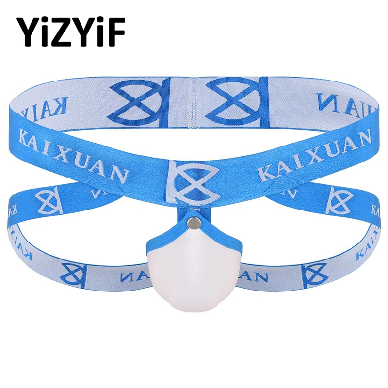 

Трусики-стринги, с низкой посадкой, эластичные, с широким поясом, U-образные, с губчатым мешочком, нижнее белье, мужские пикантные стринги