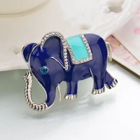 enamel elephant shape pinsbrooches for lapel pin garment scarf accessory jewelry rhinestone crystal elephant brooches bh200039