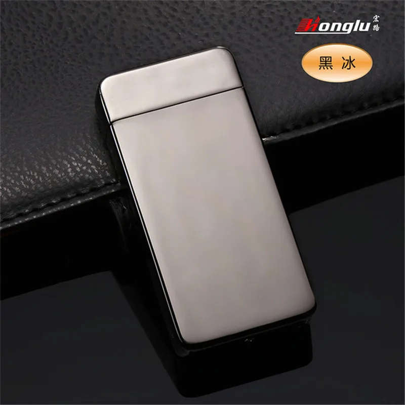 Новая Металлическая двойная дуговая usb зарядка Зажигалка импульсная ветрозащитная электрическая сигарета зажигалка для сигар беспламенная перезаряжаемая Зажигалка плазменная