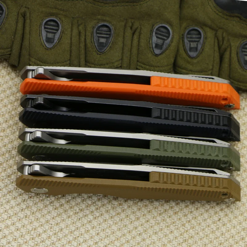 Флиппер складной нож 154CM стальные G10 titanium ручка Отдых на природе охотничий