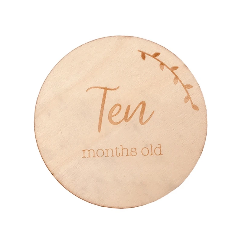 Tarjeta de Evento de beb&eacute; de madera, tarjetas de grabaci&oacute;n de crecimiento mensual para reci&eacute;n nacido, tarjetas conmemorativas de nacimiento hechas a mano, accesorios de fotograf&iacute;a-1