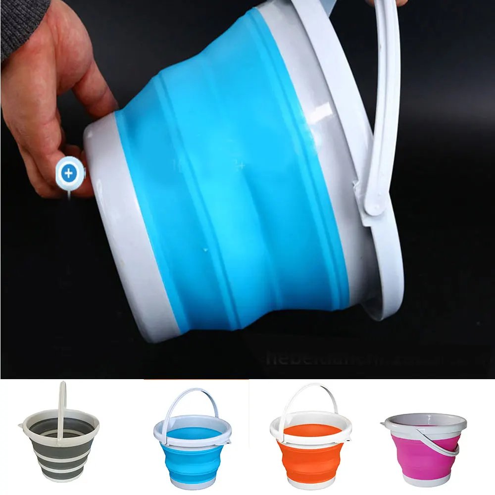 

3L/5L Folding Bucket for Fishing Promotion Car Wash Outdoor Supplies Portable Camping Household Cleaning Tools