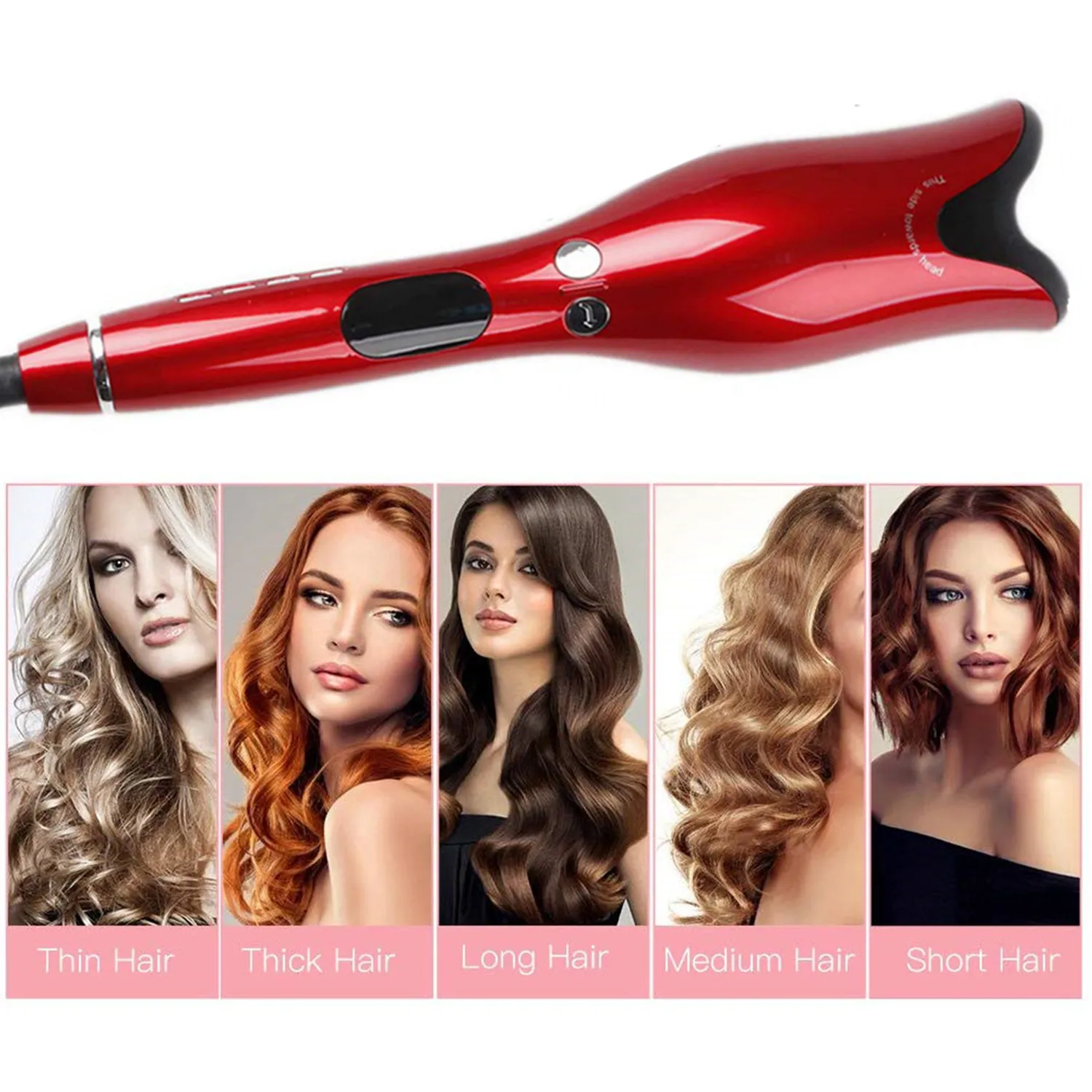 

Multi-Automatic Hair Curler Hair Curling Iron LCD Ceramic Rotating Hair Waver Magic Curling Wand Irons Hair Styling Tools