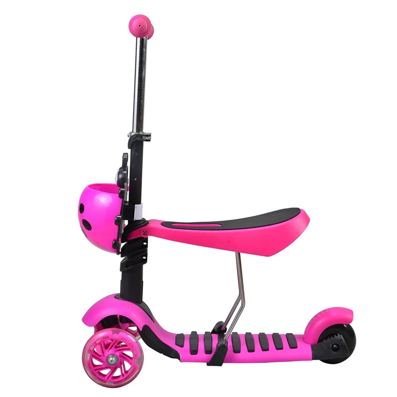 

Folding Kids Scooter With Flash Wheels Kick Scooters Foot Scooters Adjustable Height Toddler Scooter 3 Wheel Scooter