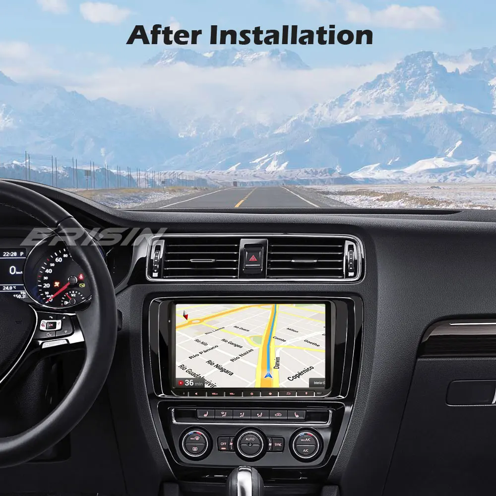 Erisin Octa Core 8128 9 &quotAndroid 10 0 DSP CarPlay & Auto DAB GPS Авторадио для VW Passat Seat Skoda Golf Jetta Polo Sharan Touran