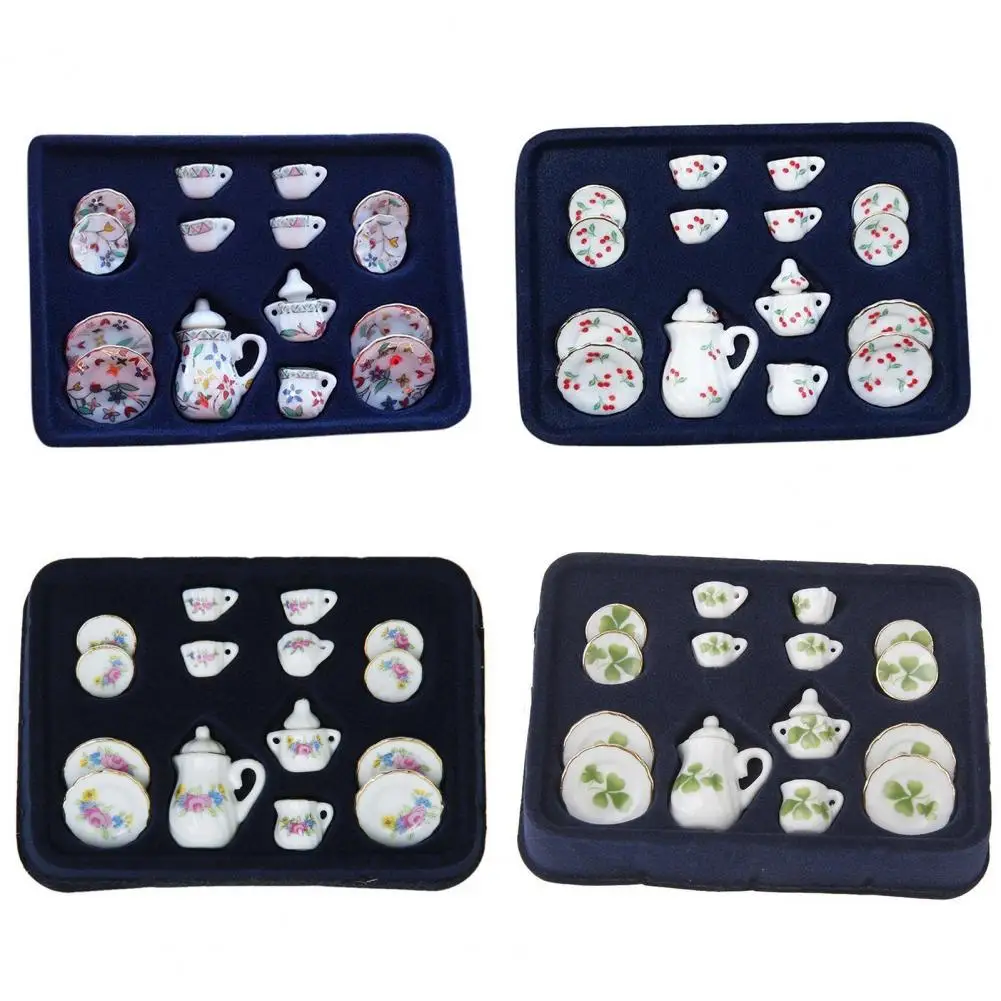 15 шт. 1/12 кукольный домик мини Керамика Чай набор посуды аксессуары для модель