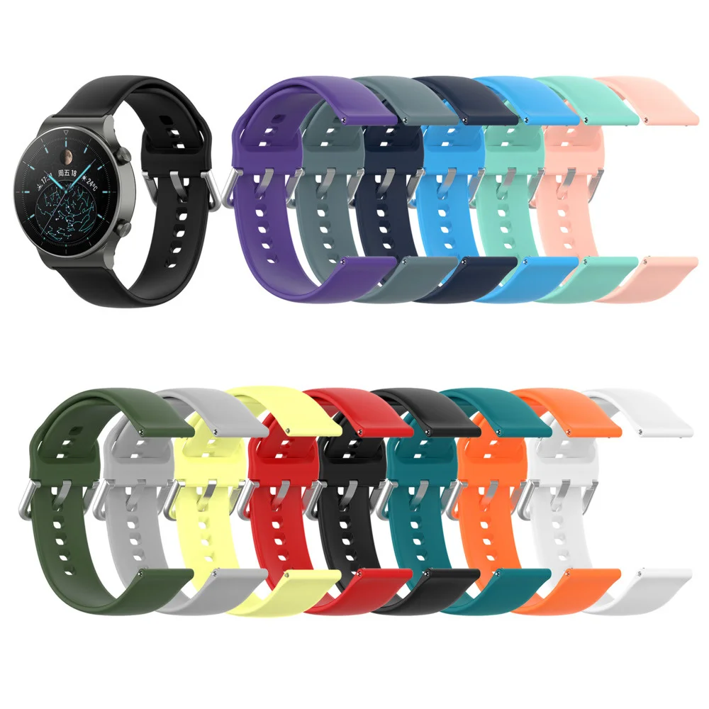 

Watch Strap For Huawei Watch GT2 Pro 22mm 14Colors Silicone Replacement Drop-proof Soft Rubber Bracelet Strap Band Accessories