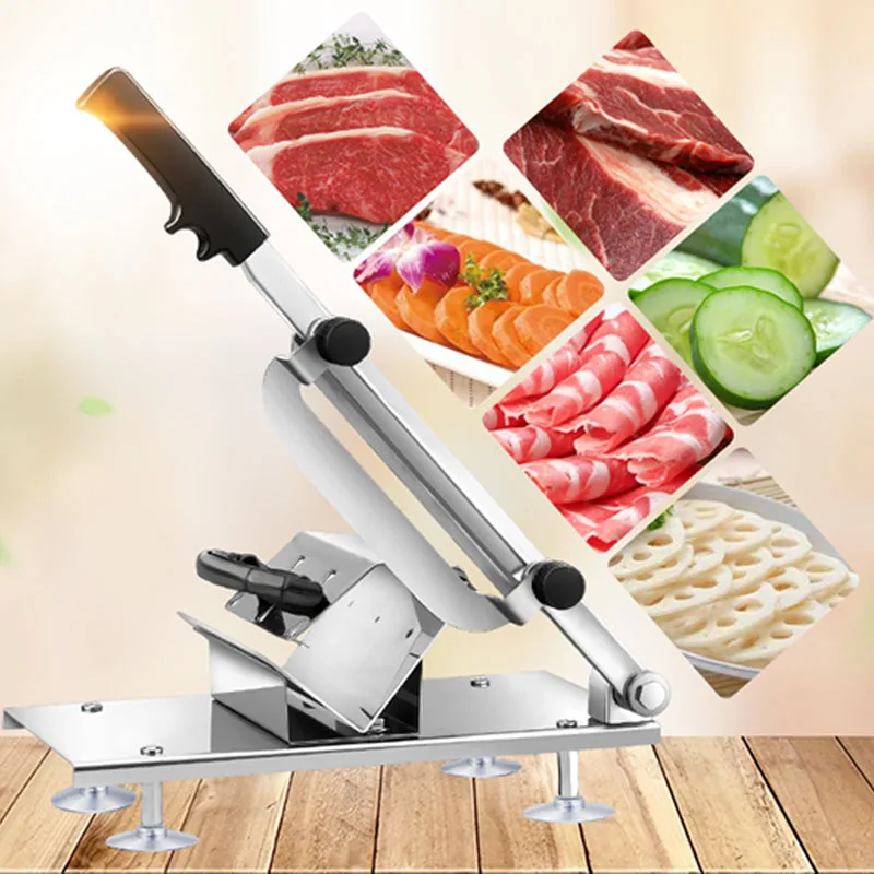 Автоматическая подача мясо ягненок Slicer дома мяса машины коммерческих жир