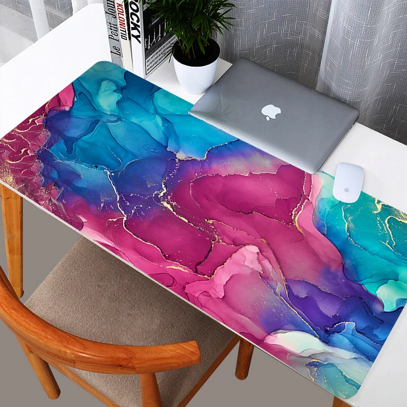 

Large Ink Marble Mouse Pad 900x400x3mm Gaming Pads MousePads XL Rubber Printing Unique With Locking Edge