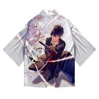 fall 2021 new anime the worlds finest assassin japanese kimono men samurai costume clothing loose clothes casual outerwear