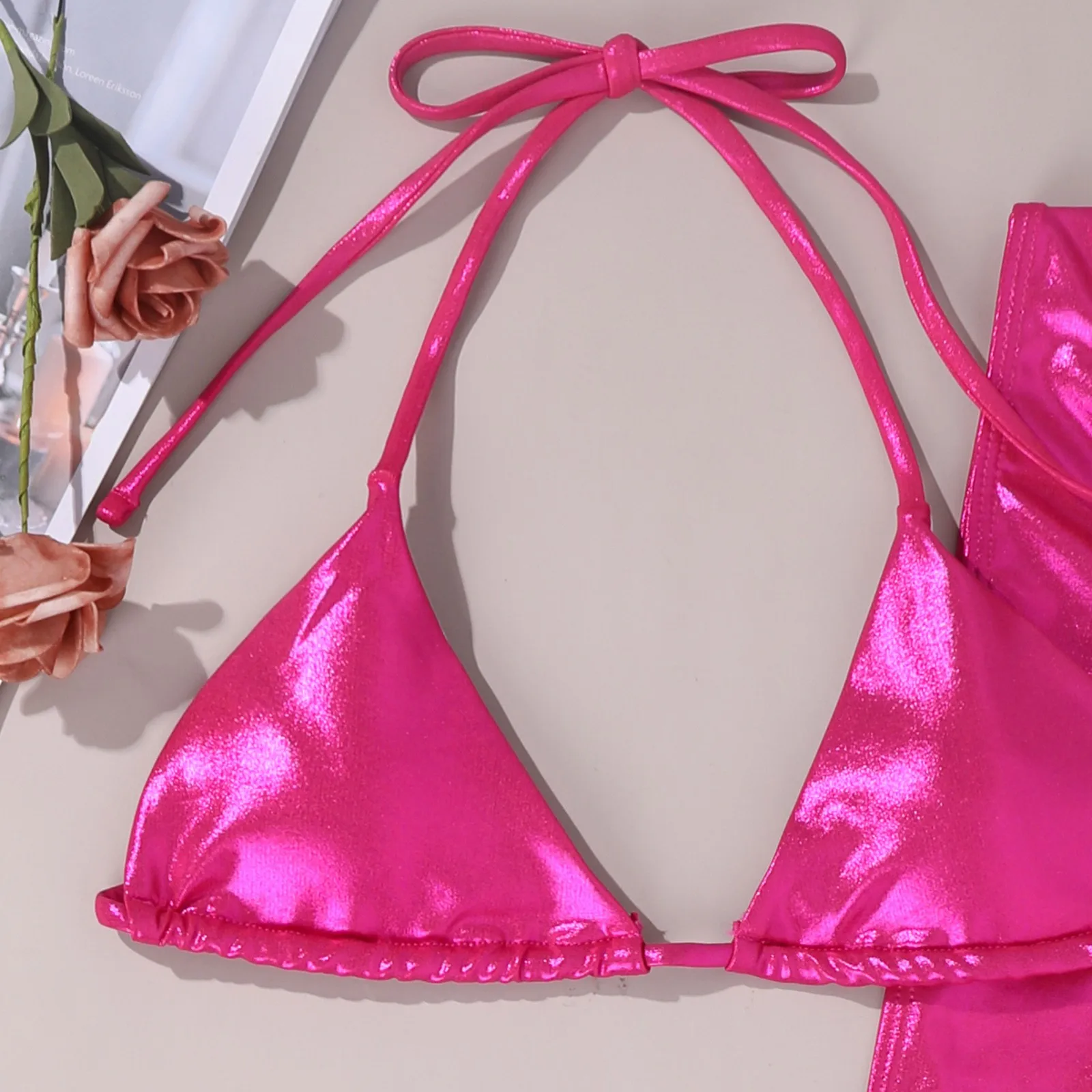 

Beach Nightclub Sexy Lrregular Backless Split Swimsuit Tight Elastic Bikini Fem Ross Back One-piece Beach Bathing Suit