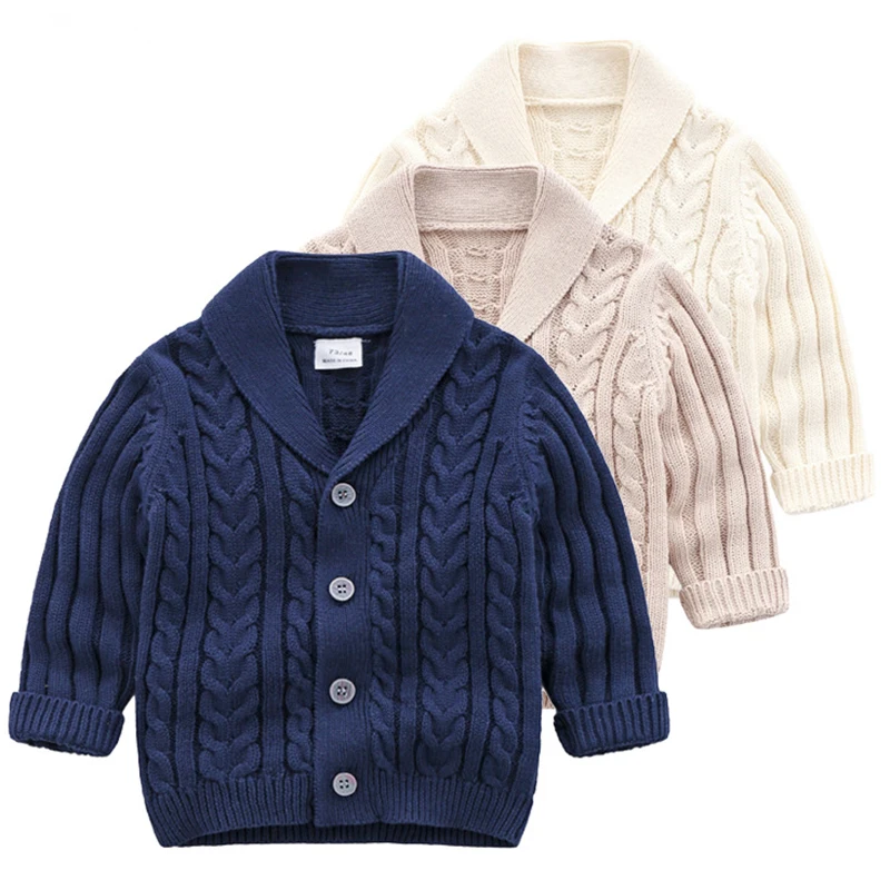 2022 Kids Jacket Handsome Baby Boys Knitting Sweaters Children Clothing Girls Cardigan Baby Spring Autumn Outfit Coat Costumes