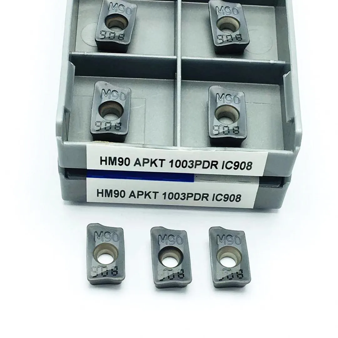 HM90 APKT1003 PDR IC908 токарный инструмент Iscar карбидная вставка cnc APKT 1003 Торцевой