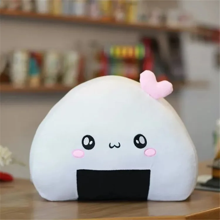 

Kawaii Rice Pillow Cute Japanese Sushi Cushion Plush Toys Soft Doll Christmas Toys Stuffed Gift for Children Kids Baby Birthday