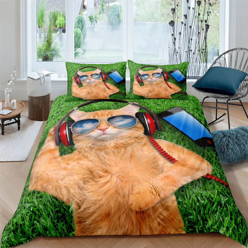 Комплект постельного белья для мальчиков и подростков с милым рисунком домашних