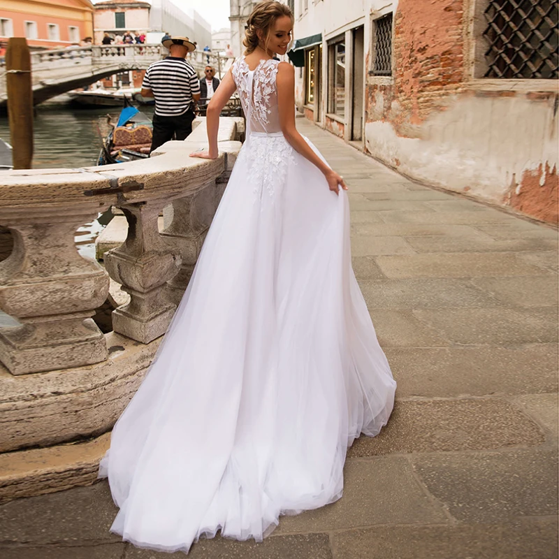 

BAZIIINGAAA Simple Wedding Dress Lace Little Beading Strapless Dress Luxury Wedding Gowns Bridal Can Be Washed Bride Dresses